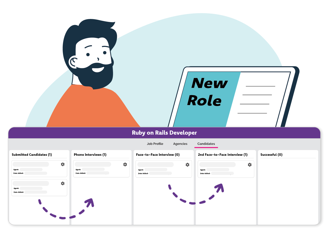 Drag and Drop Candidate Management Icon